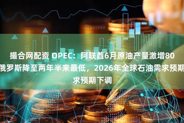 撮合网配资 OPEC：阿联酋6月原油产量激增80%，俄罗斯降至两年半来最低，2026年全球石油需求预期下调